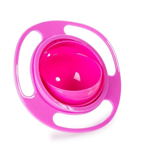 1 pcs Safety Baby Feeding Dishes Bright Color Children Kid Baby Toy Universal 360 Rotate Spill-Proof Bowl Dishes