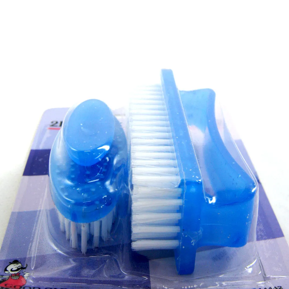 2 Pc Nail Cleaning Brush Set Manicure Pedicure Fingernail Salon Tool Bath Shower