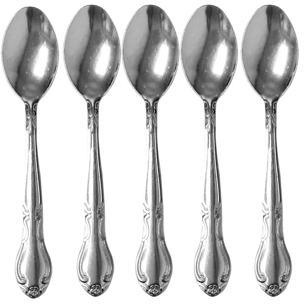 24 Pc Stainless Steel Teaspoon Set Flatware Silverware Cutlery Coffee Tea Spoons