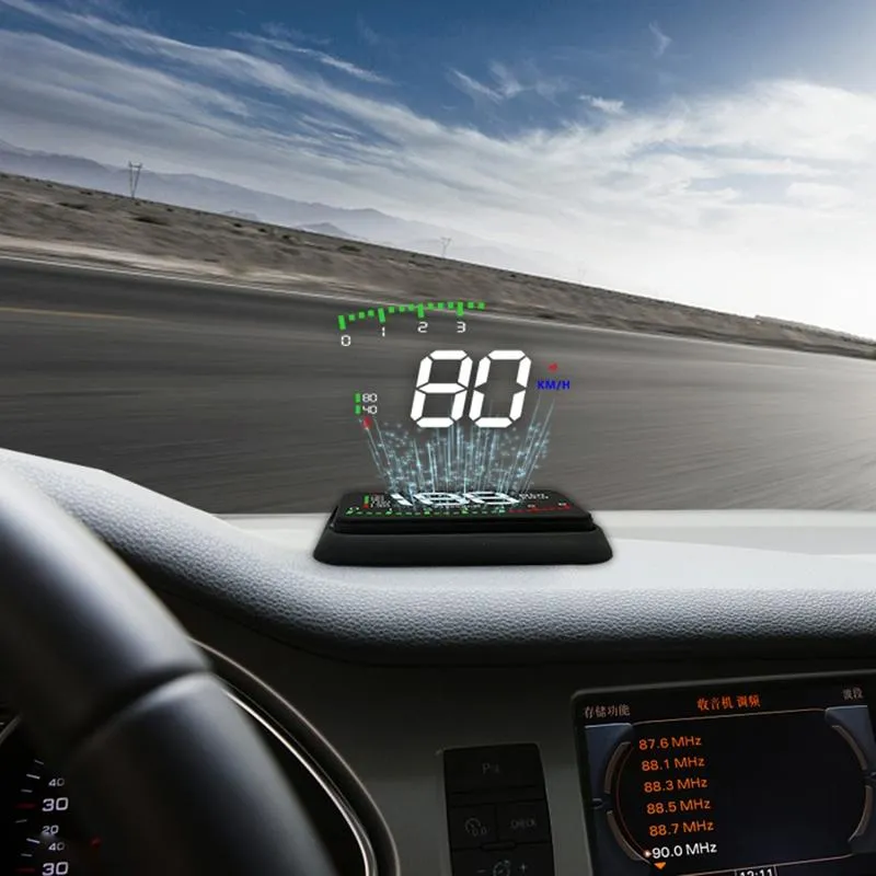 3.5 Inch Vehicle Head Up Display Car Speed Engine Revs Water Temp Voltage Mileage