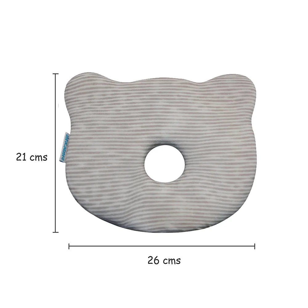 Abracadabra Memory Foam Baby Head Shaping Pillow - Grey Stripe