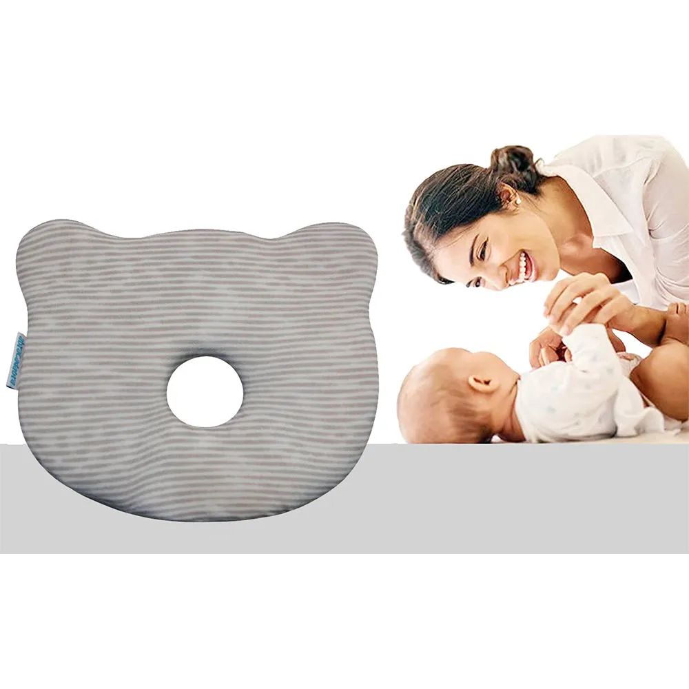 Abracadabra Memory Foam Baby Head Shaping Pillow - Grey Stripe