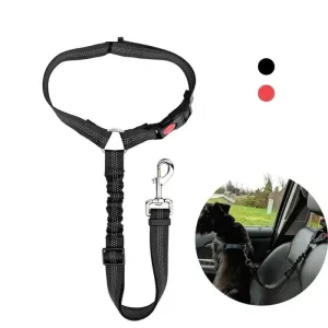 Adjustable Reflective Elastic Headrest Restraint Pet Vehicle Safety Belt for Dogs