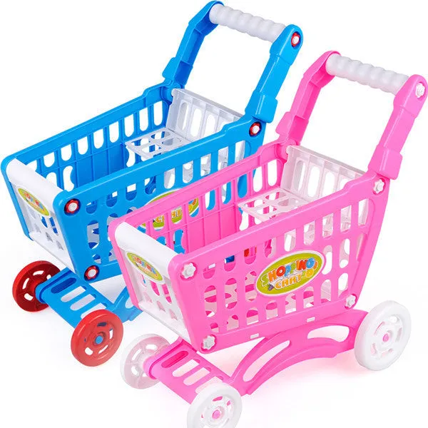 After home toy children's shopping cart set Child kitchen cut fruit simulation supermarket truck night market stall