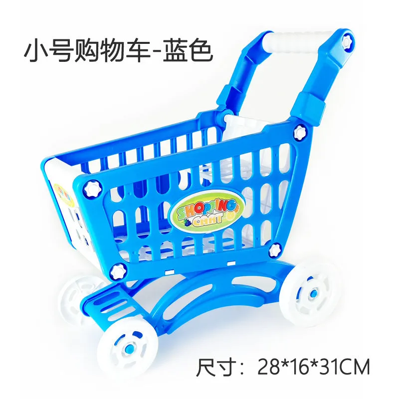 After home toy children's shopping cart set Child kitchen cut fruit simulation supermarket truck night market stall