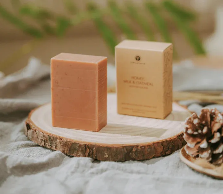 ALWIS & XAVIER Body Bar & Scrub: Honey, Milk & Oatmeal