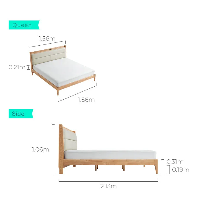 ATTICUS Queen Wood Bed