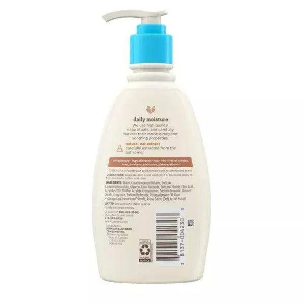 Aveeno Baby Daily Moisture Gentle Body Bath Wash & Shampoo, Oat Extract - 12oz