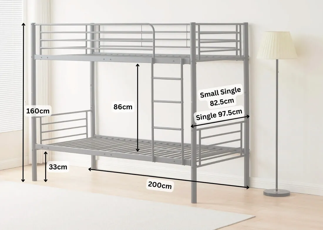 Bircham Bunk (Black) with Mattresses Bundle