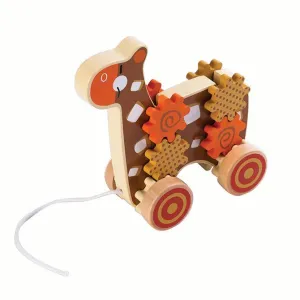 Birchwood Trading - Giraffe Gear Pull Toy