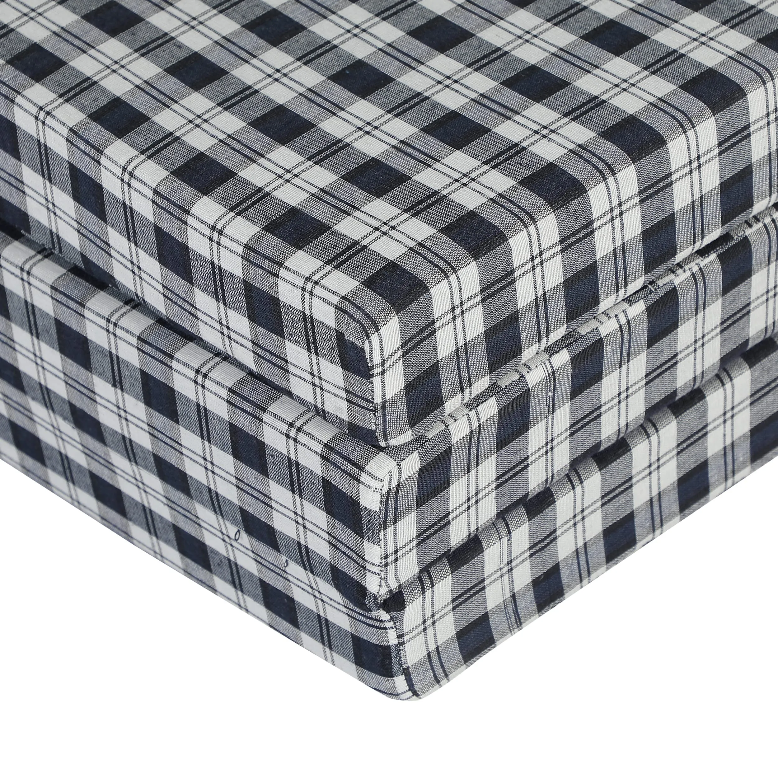 COLOFLY Foldable UHD Foam Three Fold Single Bed Reversible Mattress Navy Blue (Size - 72 x 35 x 2 Inches) Lightweight Gadda for Guests Travel Picnic