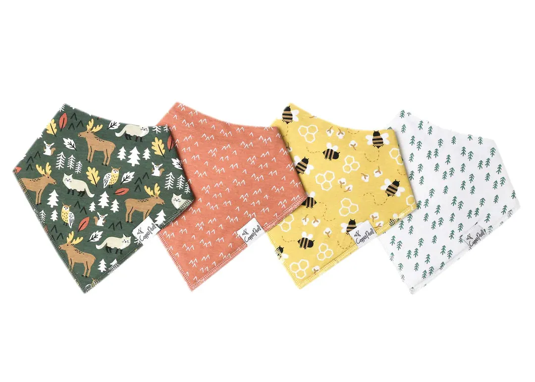 Copper Pearl: Baby Bandana Bibs (4 pack) - Atwood