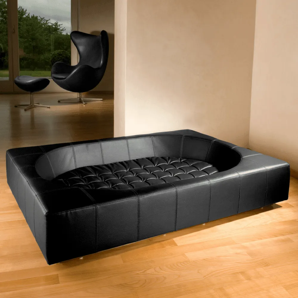 Cube Faux Leather Luxury Dog Bed By Pet Interiors