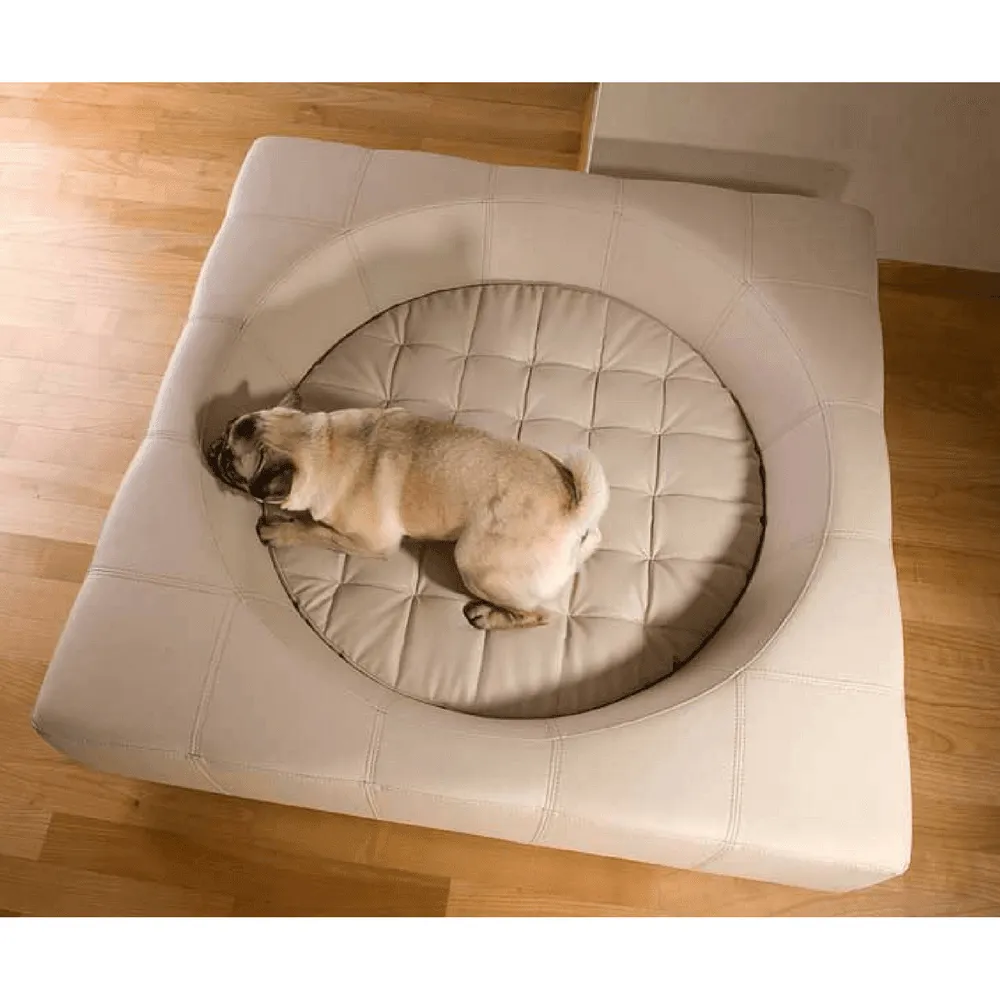 Cube Faux Leather Luxury Dog Bed By Pet Interiors