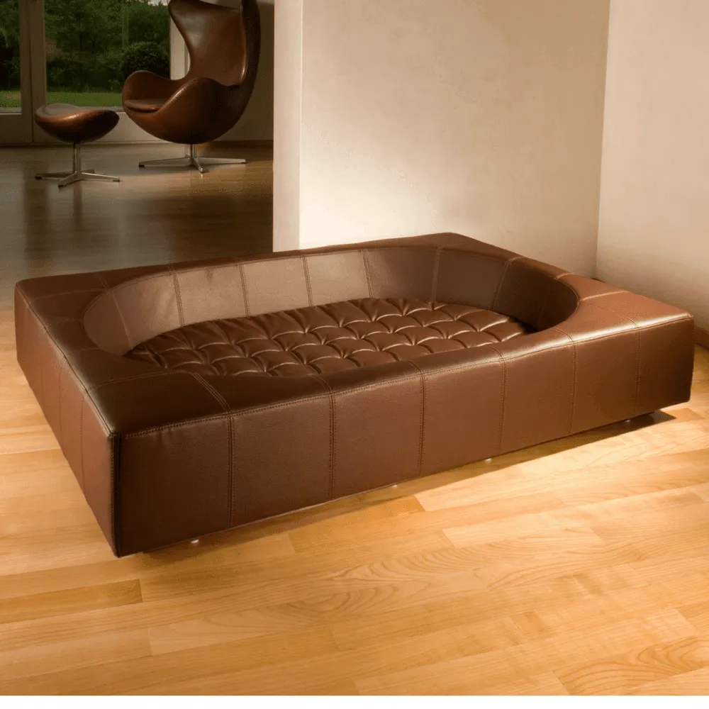 Cube Faux Leather Luxury Dog Bed By Pet Interiors