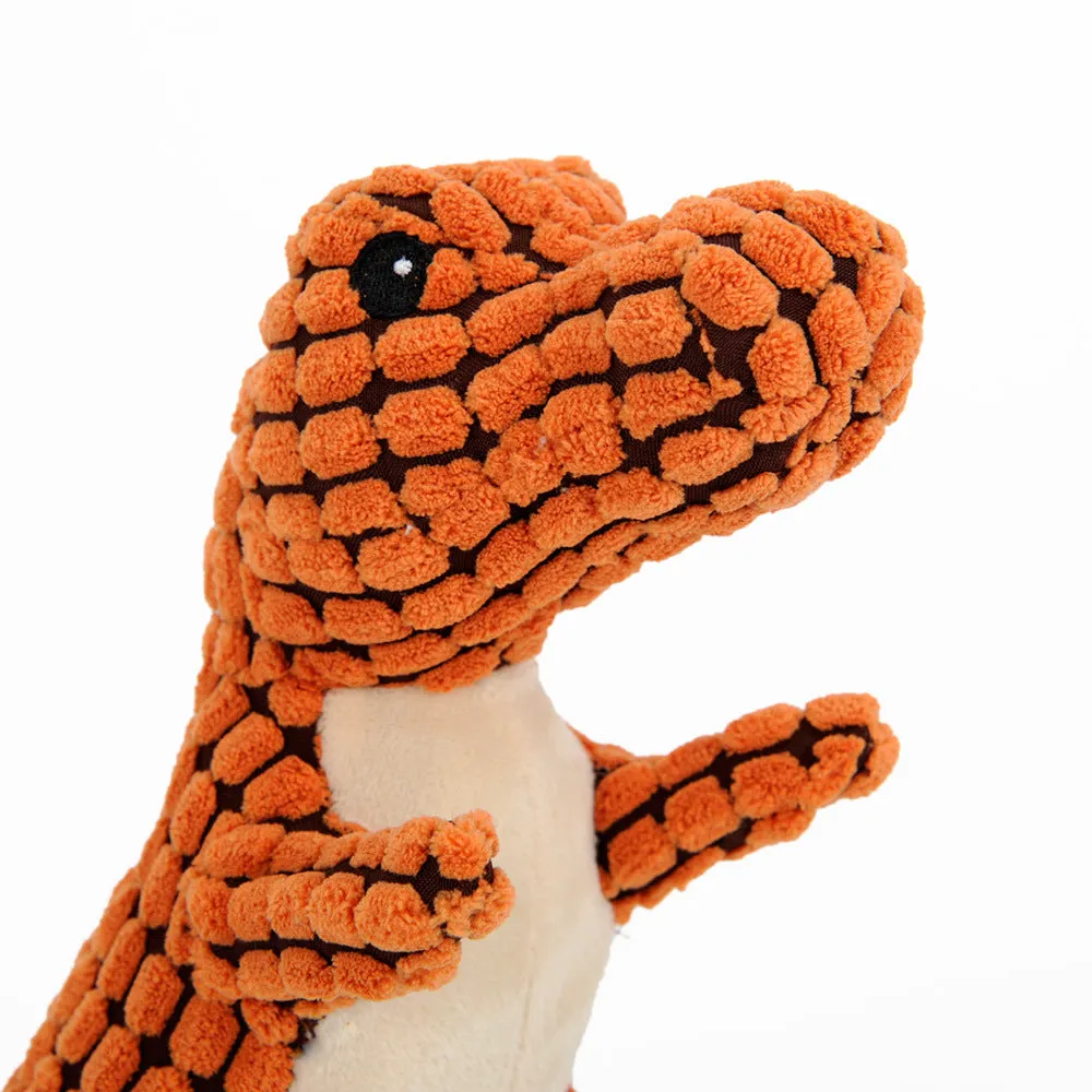Dinosaur Interactive Dog Plush Squeaker Toy