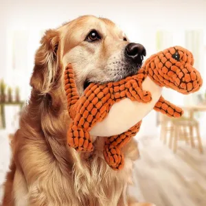 Dinosaur Interactive Dog Plush Squeaker Toy