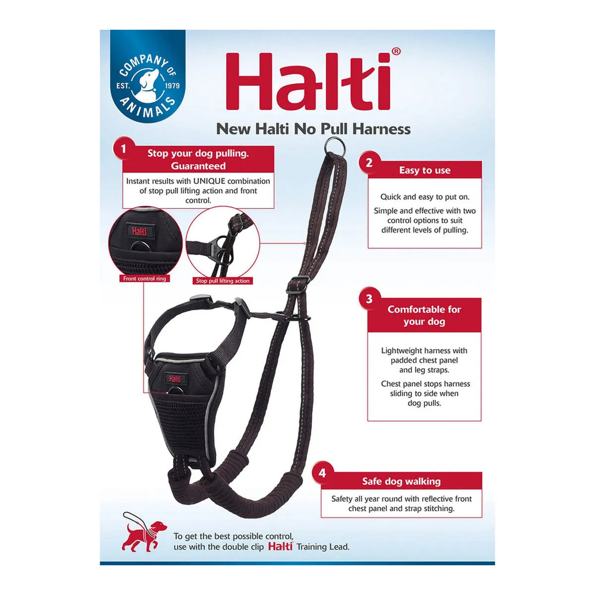 Dog Harness by Company of Animals Halti Size s 2636 Cm