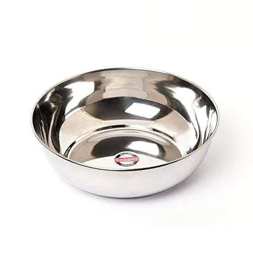 Embassy Punjabi Vati / Serving Bowl, Size 11, 1400 ml, 20.5 cms (Pack of 4, Stainless Steel)