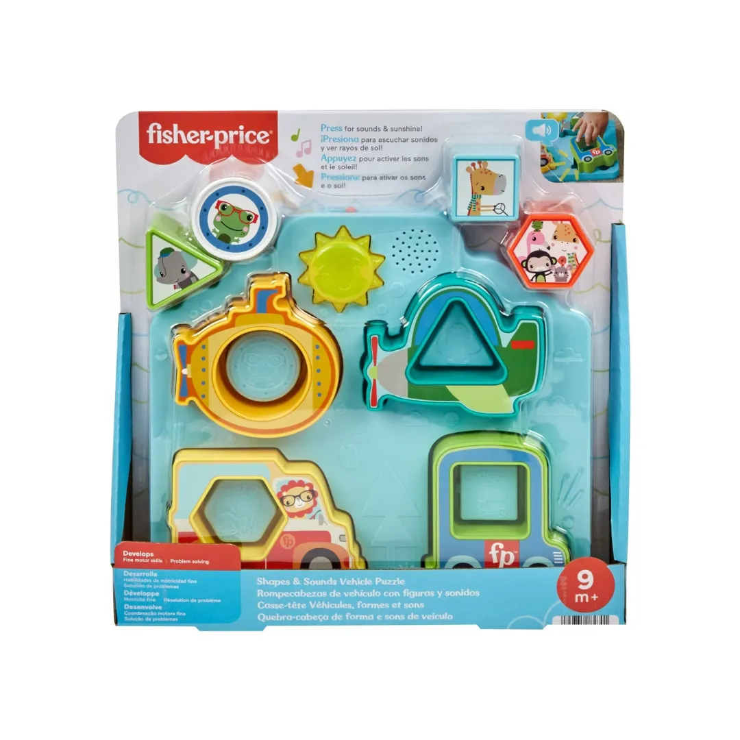 Fisher-Price Shapes & Sounds Vehicle Puzzle 9m 