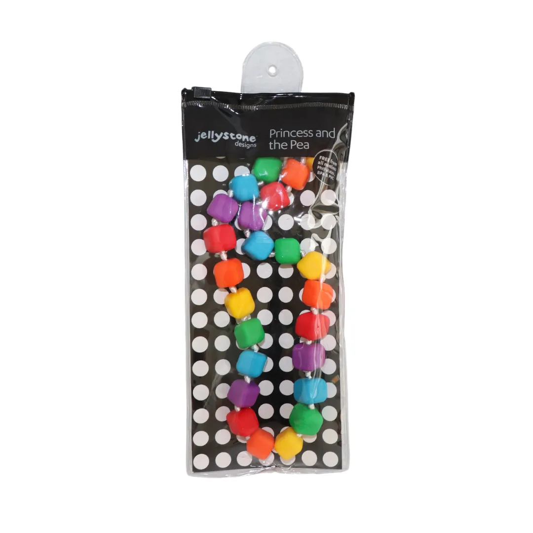 Kids Chew Pendants Necklace - Bright Rainbow