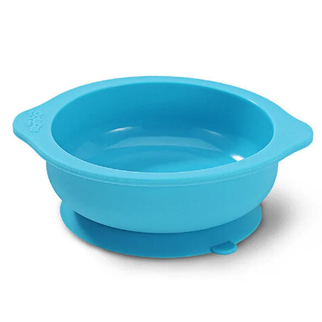 Mambobaby Baby Kids Child Feeding Lid Training Bowl Cartoon Binaural Baby Feeding Tableware Children Plate Sucker Bowl