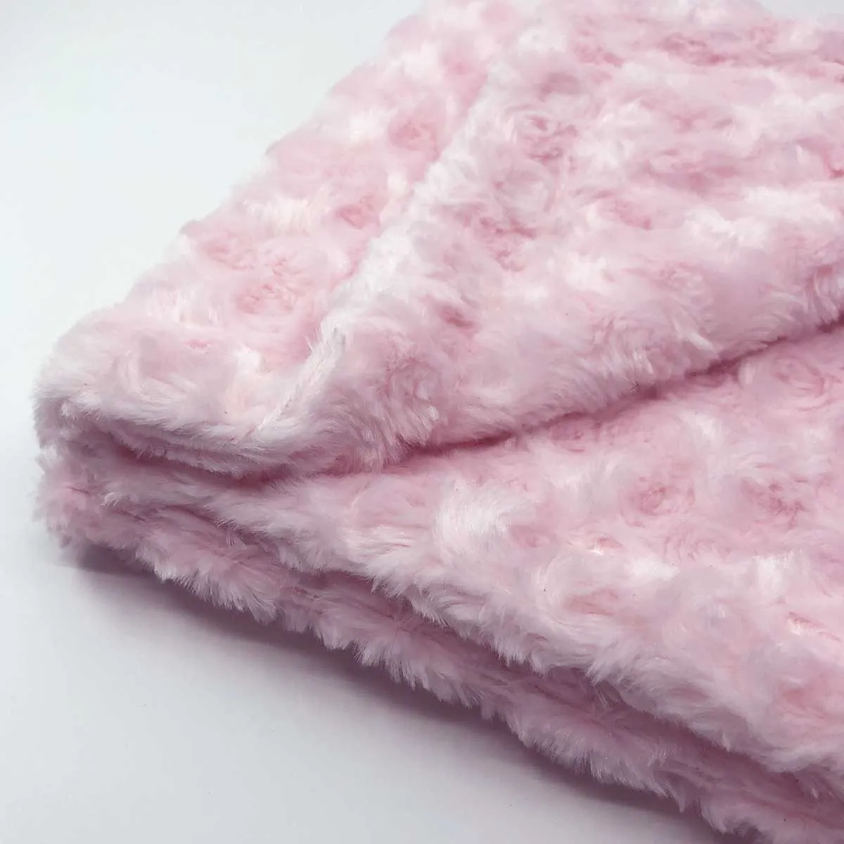 Minky Pet Blankets in Pink Rosette Pattern