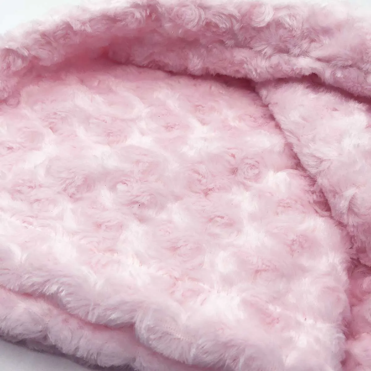 Minky Pet Blankets in Pink Rosette Pattern
