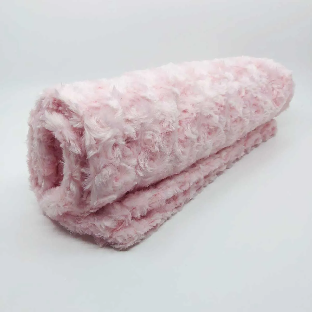 Minky Pet Blankets in Pink Rosette Pattern