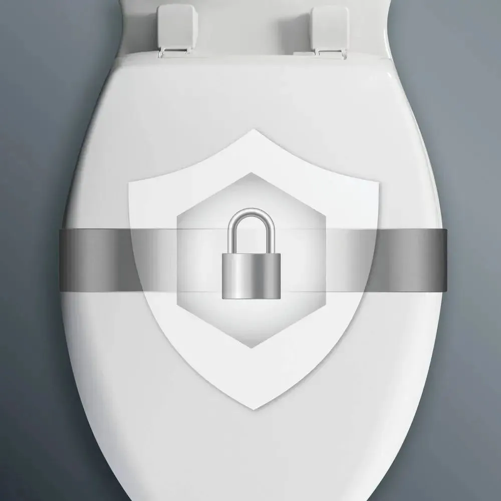 New - Kendall Never Loosens Round Enameled Wood Toilet Seat with Easy Clean and Slow