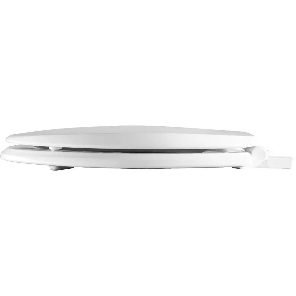 New - Kendall Never Loosens Round Enameled Wood Toilet Seat with Easy Clean and Slow