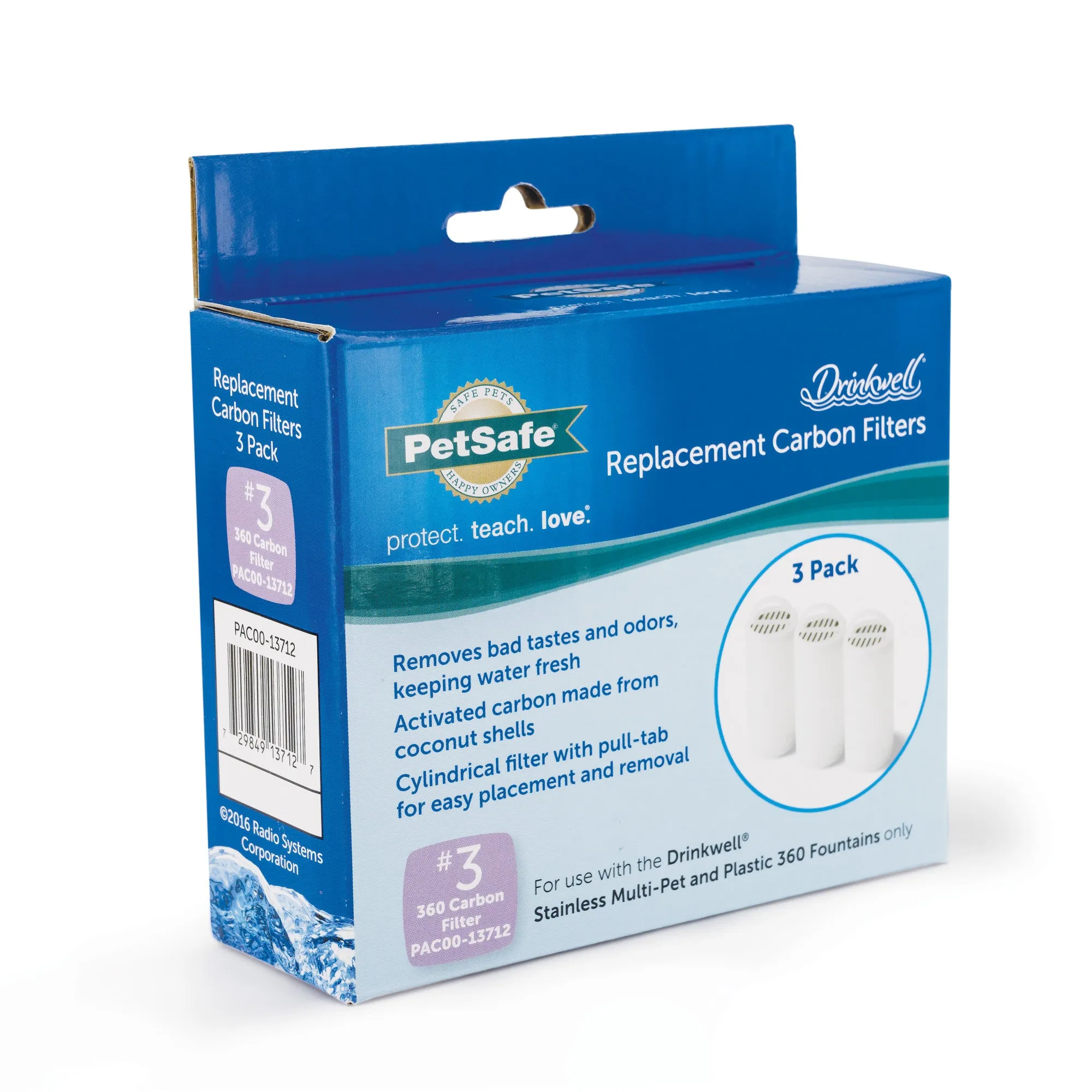 PetSafe Drinkwell Replacement Carbon Filters, Dog and Cat 360 Water Fountain Filters