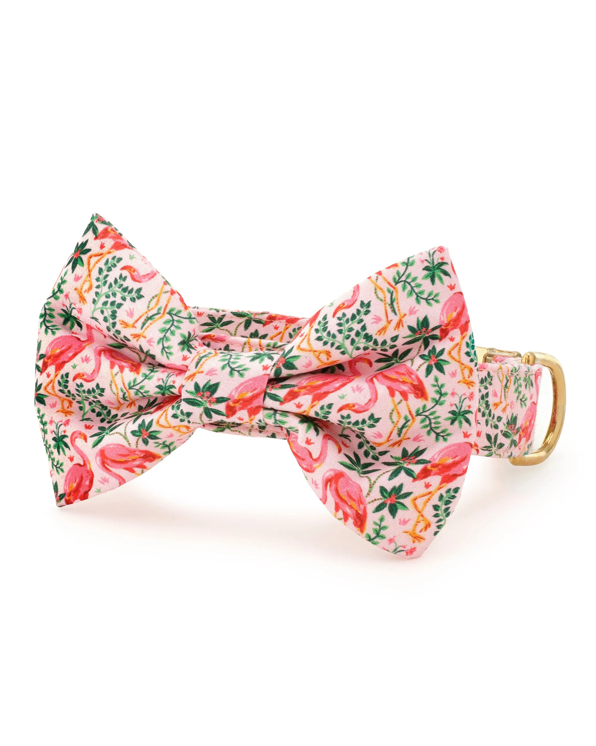 PF x The Foggy Dog Flock of Flamingos - Dog Bow Tie - Rose