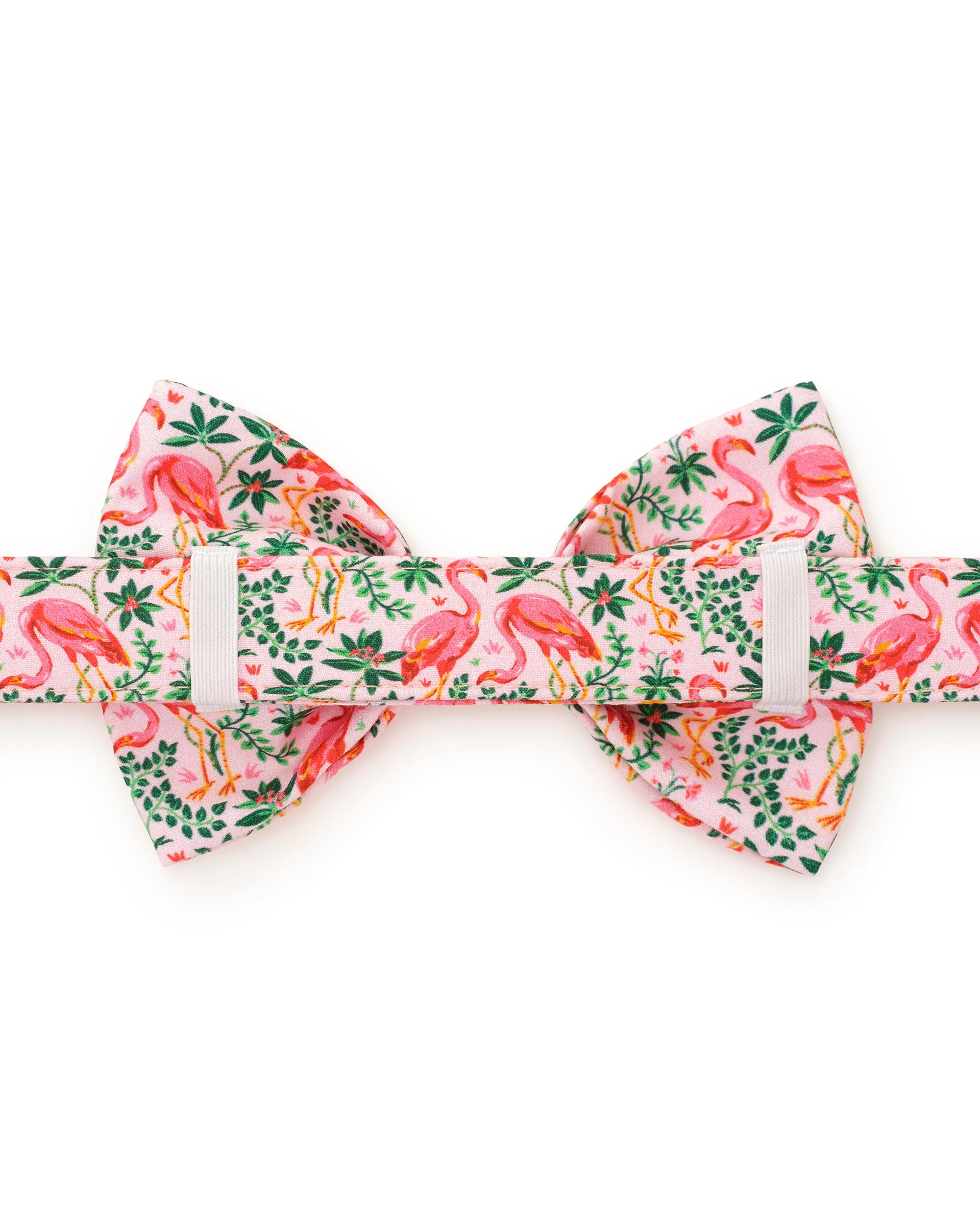PF x The Foggy Dog Flock of Flamingos - Dog Bow Tie - Rose