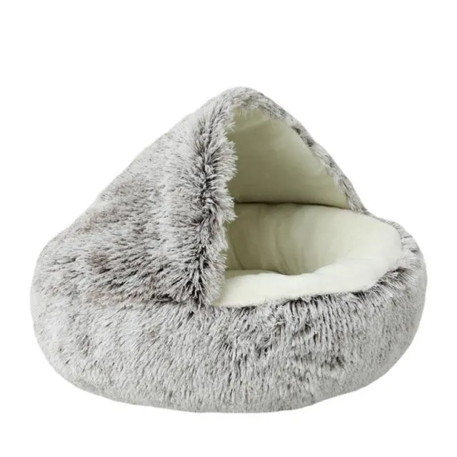 Plush Super Soft Sleeping Cat bed/Small Dog Warm Round Basket Beds