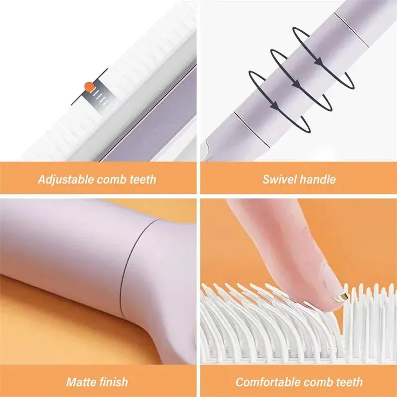 Rotatable Self-Cleaning Hair Brush  Anti-Static Scalp Massage Comb