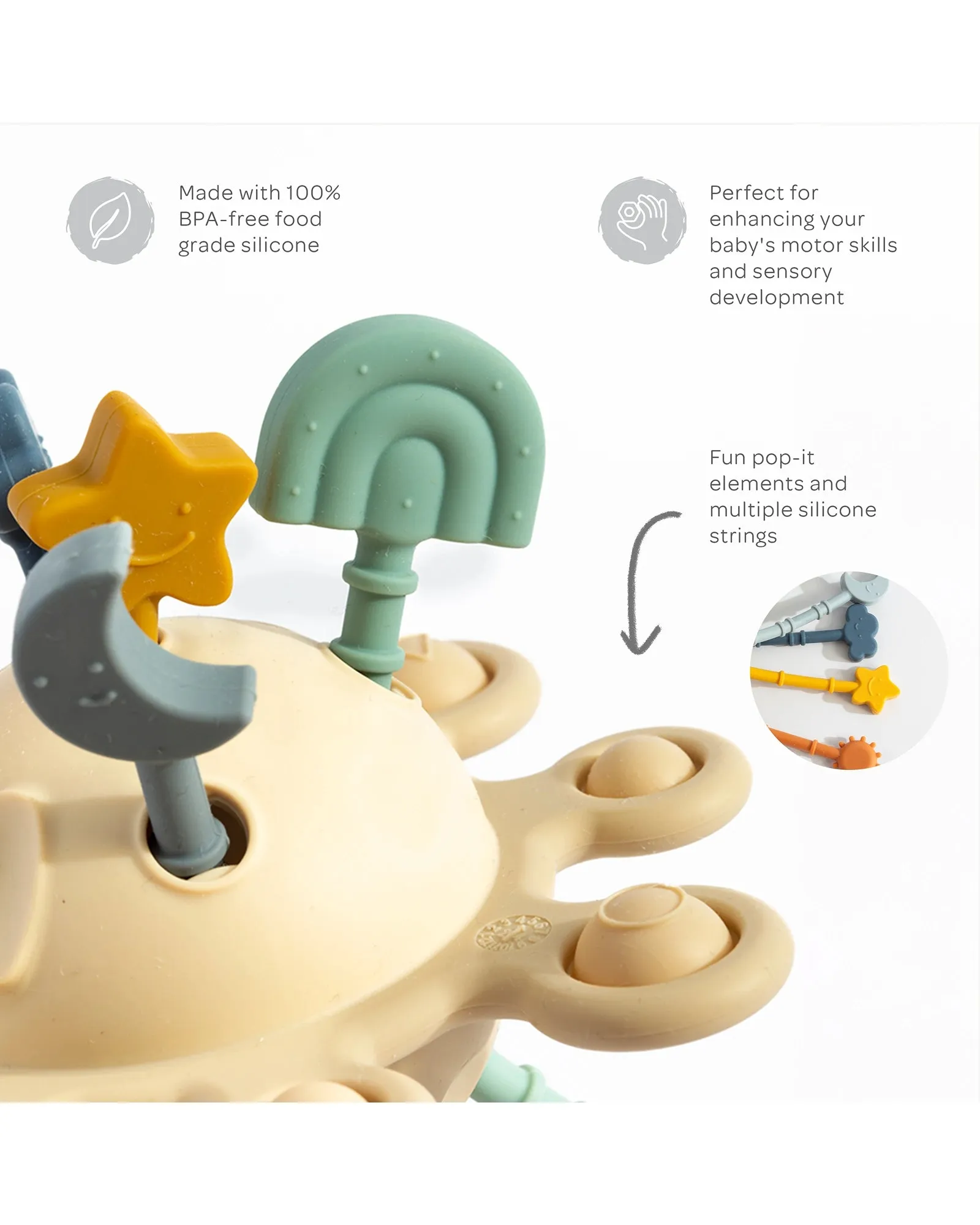 Silicone Zippy Activity Toy- Jimmy