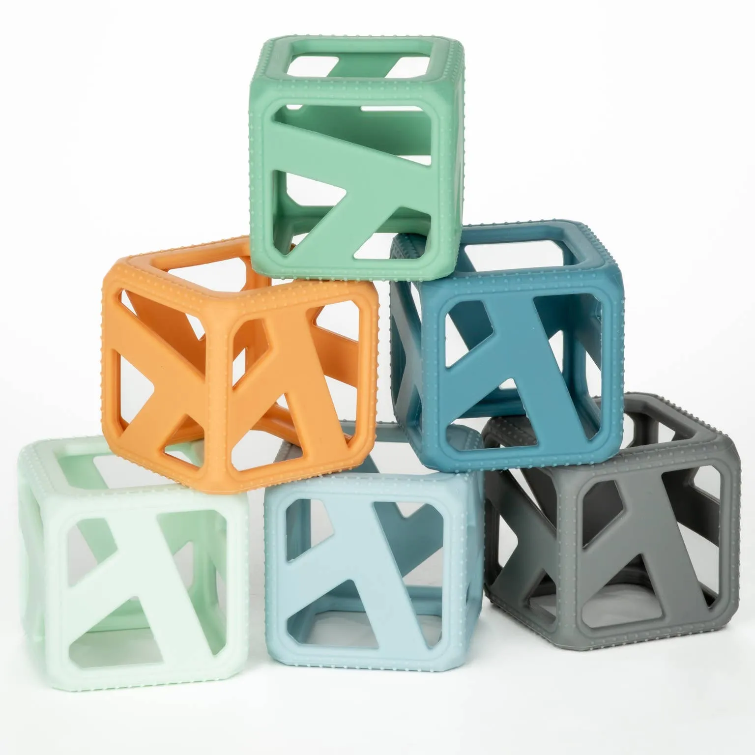 Stack N Chew Cubes - Earthy by Malarkey Kids