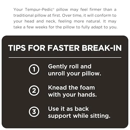 Tempur-Pedic Memory Foam Symphony Pillow Luxury Soft Feel, Standard, White