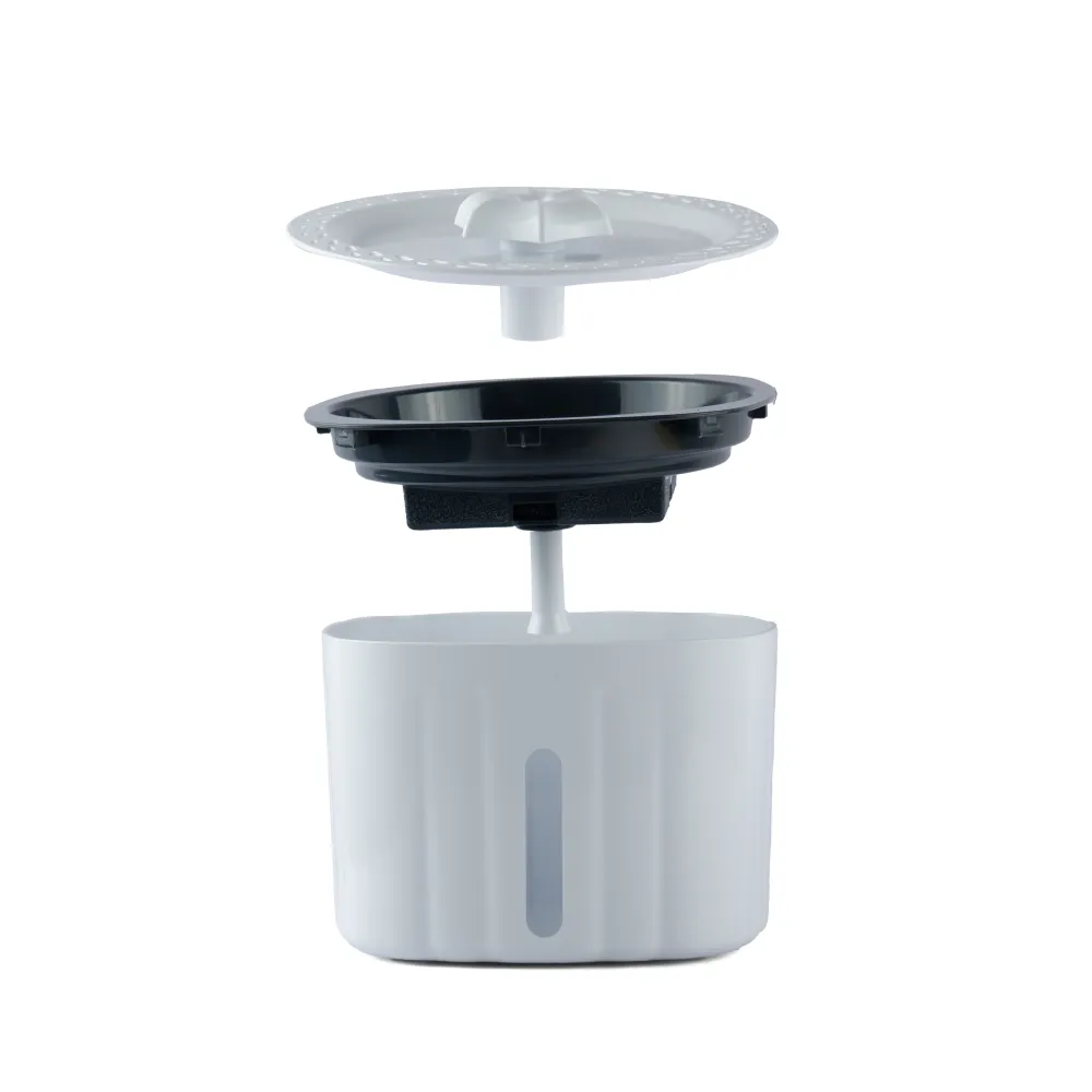 Trixie Water Drinking Fountain Flower for Dogs and Cats (White and Grey)