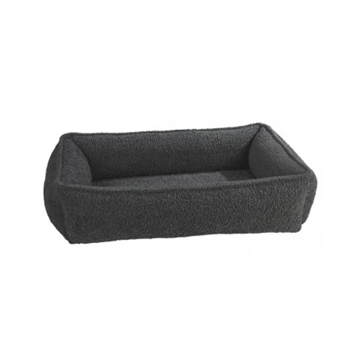 Urban Lounger Bed - Faux Gray Sheepskin