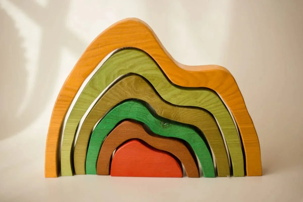 Wooden Mountain Play Set